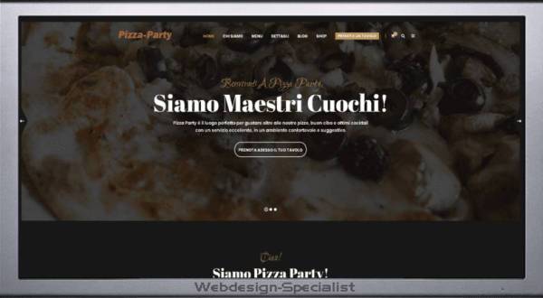 Esempio sito Pizza Party